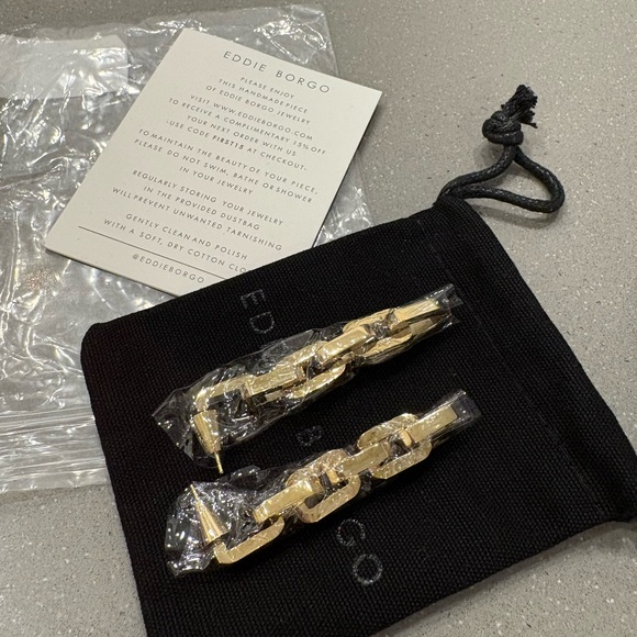 003 - NWT EDDIE BORGO supra link drop earrings - Picture 6 of 7
